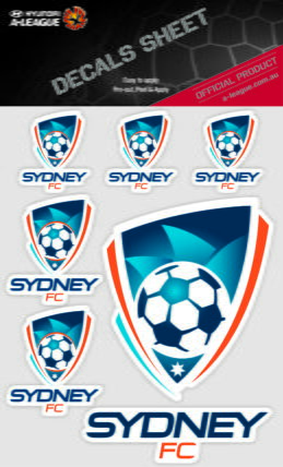 Sydney FC A-League 4WD Car Bike 7 Decal Sticker Sheet