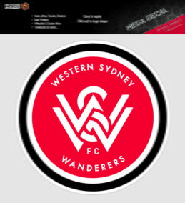 Western Sydney Wanderer A-League 4WD Car Bike Mega Decal Sticker