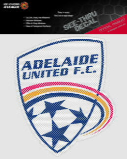 Adelaide United A-League 4WD Car Glass See-Thu Decal Sticker