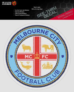Melbourne City A-League 4WD Car Glass See-Thu Decal Sticker
