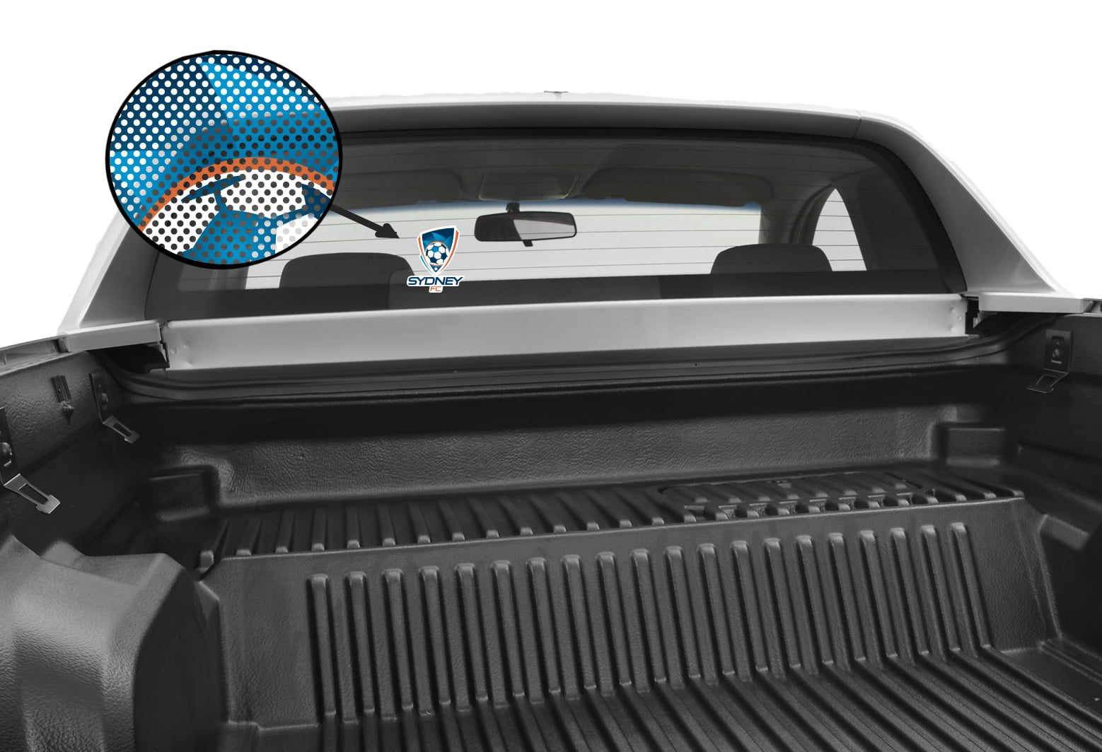 Sydney FC A-League 4WD Car Glass See-Thu Decal Sticker 4 Sydney FC A-League 4WD Car Glass See-Thu Decal Sticker - Image 4