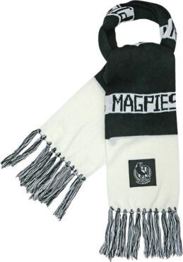 Collingwood Magpies AFL Bar Scarf Warm Winter Neckwear