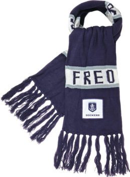 Fremantle Dockers Freo AFL Bar Scarf Warm Winter Neckwear