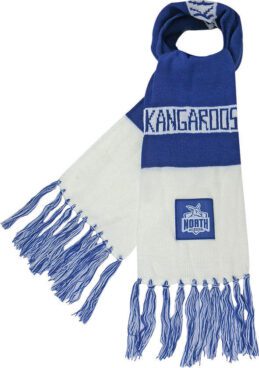 North Melbourne Kangaroos Traditional AFL Bar Scarf Warm Winter Neckwear