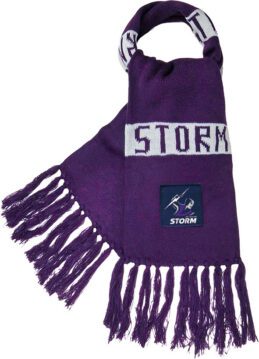 Melbourne Storm Traditional NRL Bar Scarf Warm Winter Neckwear