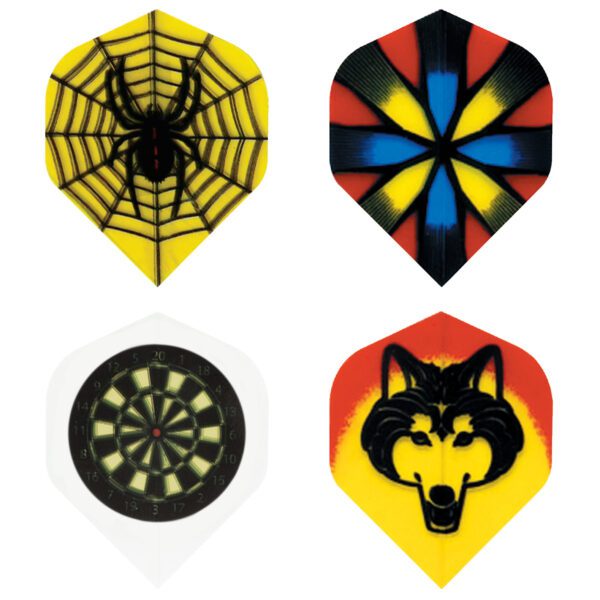 Formula Sports Polyester Emblem Standard Dart Board Darts Flights 4 Sets