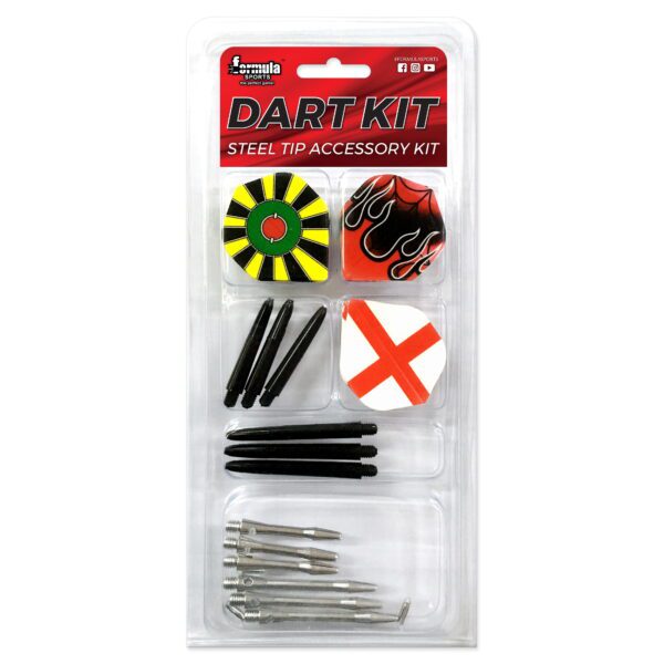 Formula Sports Steel Tip Accessory Darts Kit Flights and Shafts