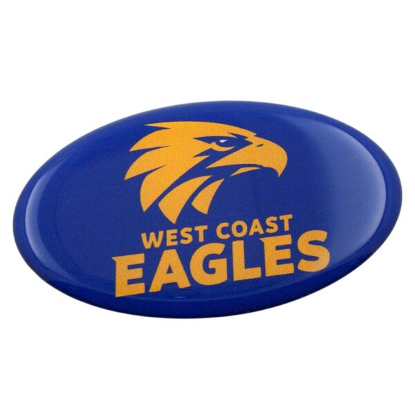 West Coast Eagles AFL Lensed Team Oval Decal Badge - Cars, Bikes Laptops, Most Things