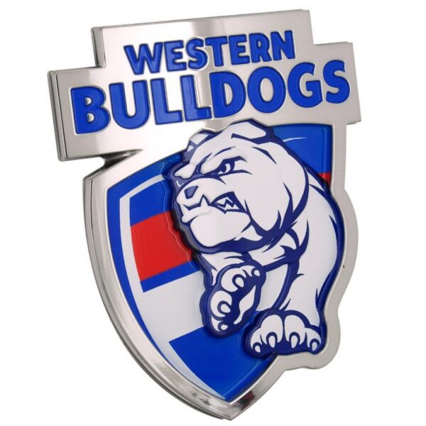 Western Bulldogs AFL 3D Chrome Emblem Badge - For Cars, Bikes, Laptops, Most Things