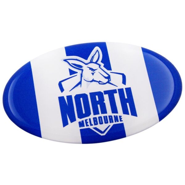 North Melbourne Kangaroos AFL Lensed Team Oval Decal Badge - Cars, Bikes Laptops, Most Things