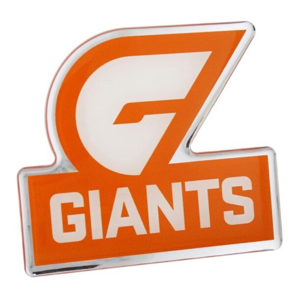 Greater Western Giants AFL Lensed Chrome Decal Badge - Cars, Bikes, Laptops, Most Things