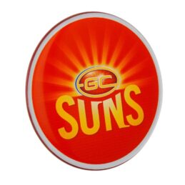 Gold Coast Suns AFL Lensed Chrome Decal Badge - Cars, Bikes, Laptops, Most Things