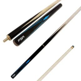 FSA 3/4 Snooker Pool Billiards Cue Blue Flame Ash Shaft & hardwood butt