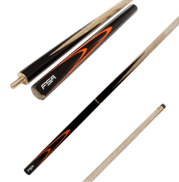 FSA 3/4 Snooker Pool Billiards Cue Orange Flame Ash Shaft & hardwood butt Orange