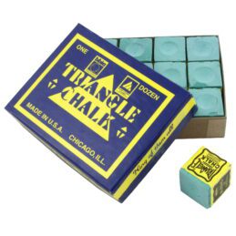 Triangle Pool Snooker Billiard Cue Tip Chalk Tournament Green Colour