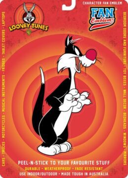 Looney Tunes Sylvester Character Domed Automotive Decal Sticker Badge Emblem