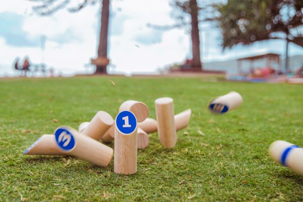 Number Toss Quality Out Door Family Game Wooden Pins Throwing Log Storage Crate - Image 8