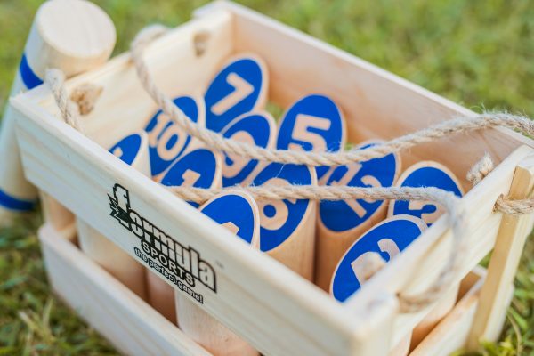 Number Toss Quality Out Door Family Game Wooden Pins Throwing Log Storage Crate - Image 3