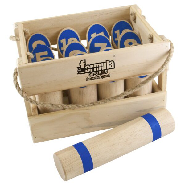 Number Toss Quality Out Door Family Game Wooden Pins Throwing Log Storage Crate