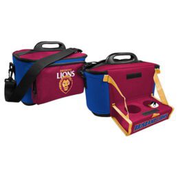 Brisbane Lions AFL Lunch Cooler Bag With Drink Tray Table