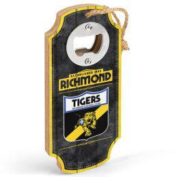 Richmond Tigers AFL First 18 Bottle Opener Wall Plaque Sign with Hanging Rope