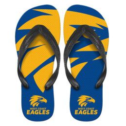 West Coast Eagles AFL Aussie Rules Footy Thongs Plugger Flip Flops