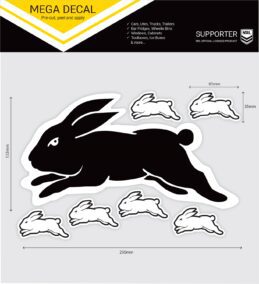 South Sydney Rabbitohs NRL MEGA Car Window Bonnet Decal Sticker
