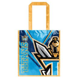 Gold Coast Titans NRL Laminated Carry Shopping Grocery Bag