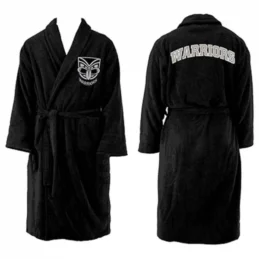 New Zealand NZ Warriors NRL Youth Kids Dressing Gown Robe Size 10-12