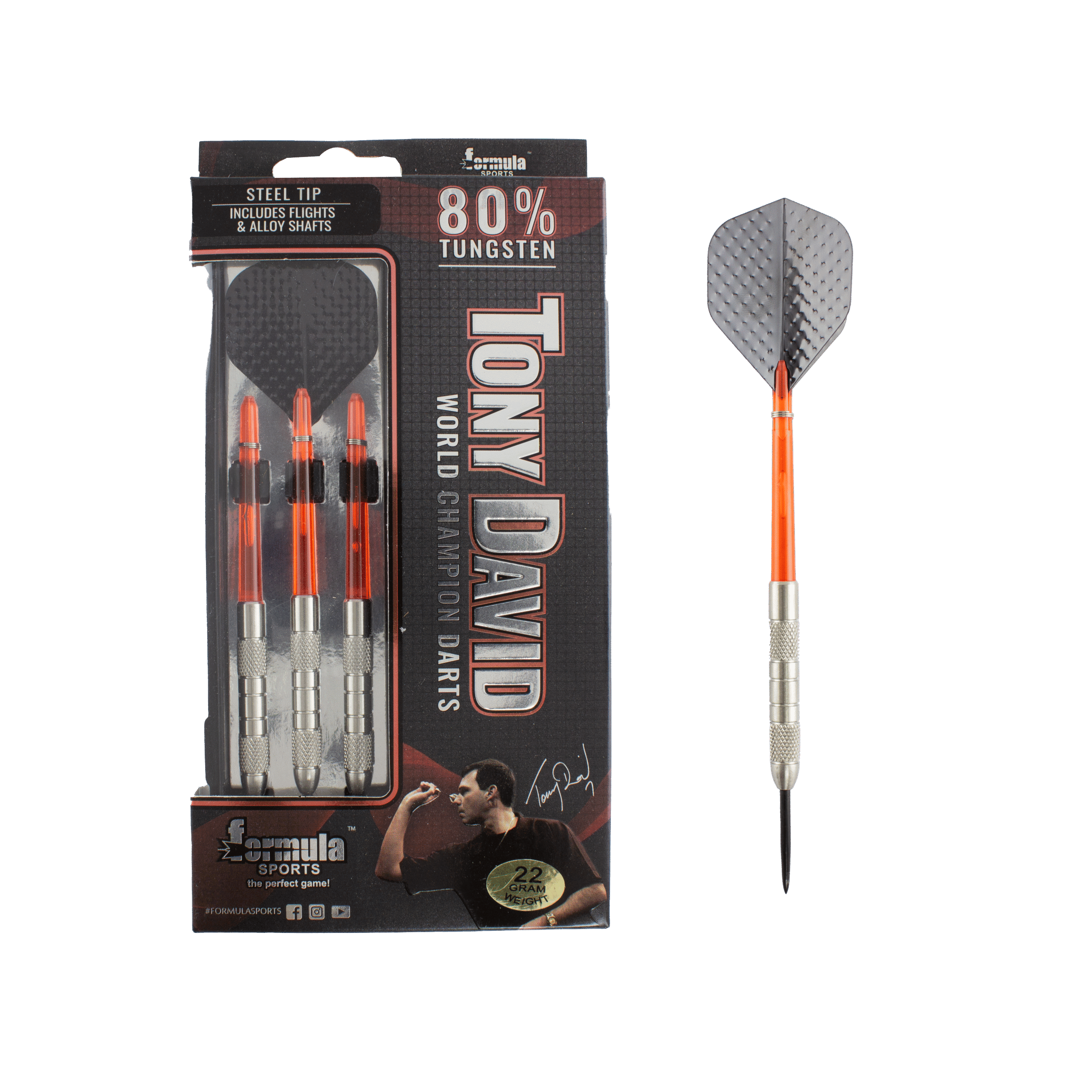 Formula Sports World Champion Tony David Tungsten 80% Dartboard Darts 14 Formula Sports World Champion Tony David Tungsten 80% Dartboard Darts - Image 14