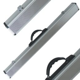 Formula Sports ALUMINIUM Pool Snooker Billiards Cue Case Alloy Dimpled Silver Top