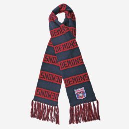 Melbourne Demons AFL Heritage Bar Scarf Warm Winter Neckwear