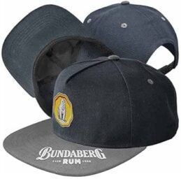 Bundaberg Rum Bundy Bear Embroidered Flat Peak Hat Cap