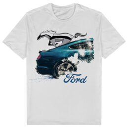 Ford Mustang White Tee T Shirt