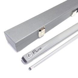 FLURO Silver Pool Snooker Billiard Cue and Case