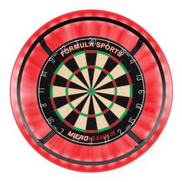 Formula Sports Micro Band 3 Dart Board with RED Dartboard Surround plus Target Corona Light and Darts