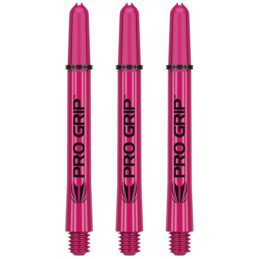 Target Pro Grip Pink Nylon Dart Shafts Stems set 3 Solid Colour