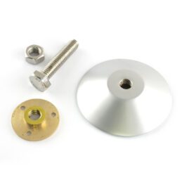 Pool Snooker Billiard Table Parts Brushed Chrome Adjustable Foot Complete 95mm (Foot, Bolt, Flange)