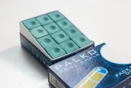 Box of Palko Pool Snooker Billiard Table Cue Chalk Green