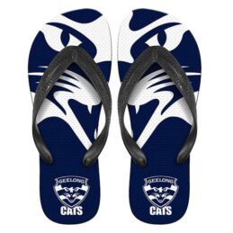 Geelong Cats AFL Aussie Rules Footy Thongs Plugger Flip Flops