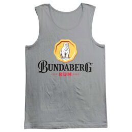 Bundaberg Rum Bundy Bear Men's Dark Grey Rosette Tank Singlet Shirt