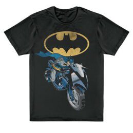 Batman Motorcycle Black Boys Tee T-Shirt