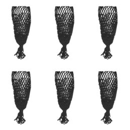 Pool Snooker Billiard Table Cotton Pockets Bag Nets 6 x Black Net Set