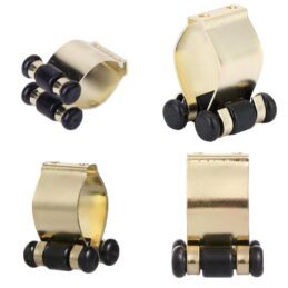 Pool Snooker Billiard Table Cue Rack Parts Brass Cue Clips Set of 4