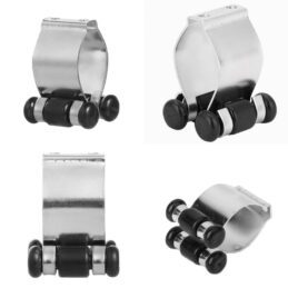 Pool Snooker Billiard Table Cue Rack Parts Chrome Cue Clips Set of 4