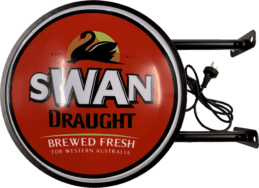 Swan Draught Beer Bar Lighting Wall Sign Light LED
