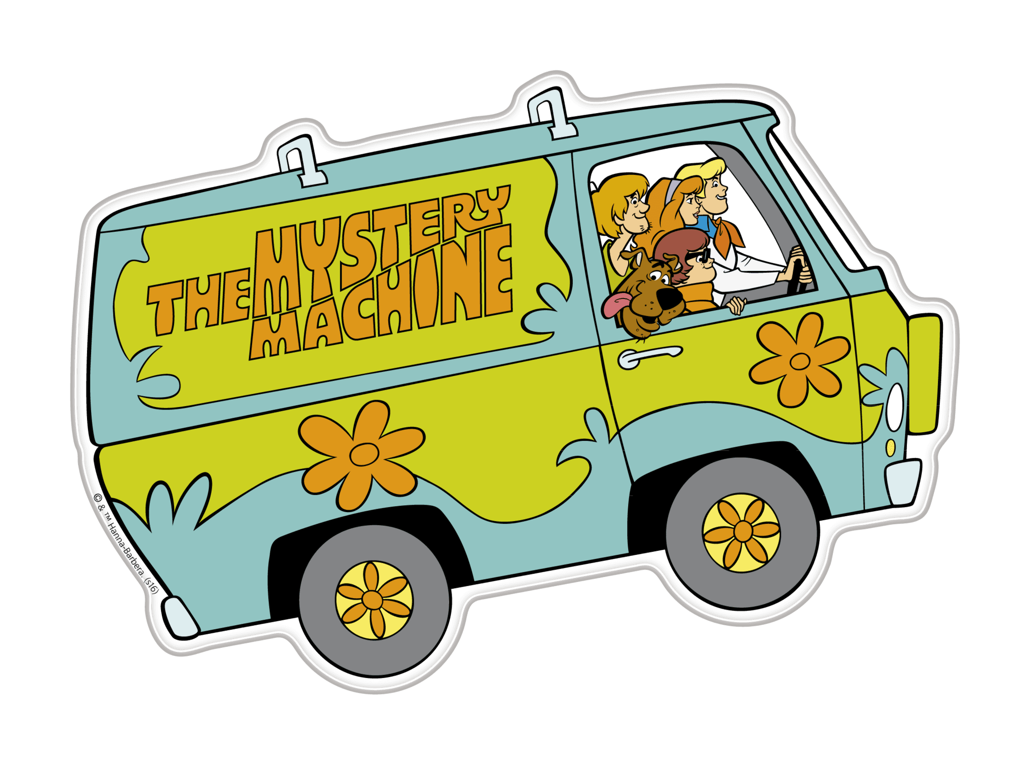 Scooby-Doo Mystery Machine Premium Character Domed Logo Automotive Sticker Emblem