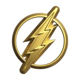 The Flash 3D Car Badge (Gold) Metal Car Badge – Iconic Collector Emblem