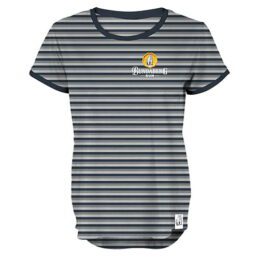 Bundaberg Rum Bundy Bear LADIES Stripe Rosette Top Tee Shirt