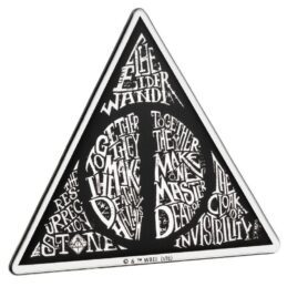 Deathly Hallows Premium Chrome Domed Logo Automotive Decal Sticker Badge Emblem
